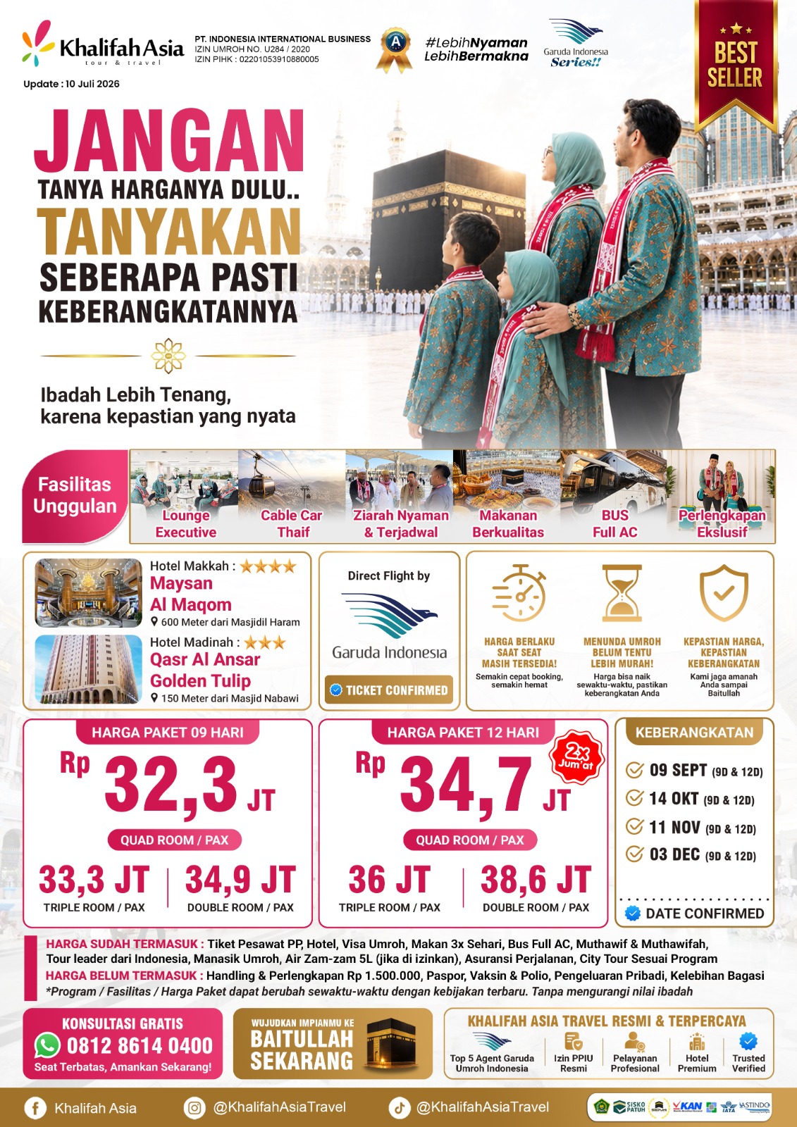 Jangan Tanya Harganya Dulu, Tanyakan Seberapa Pasti Keberangkatannya