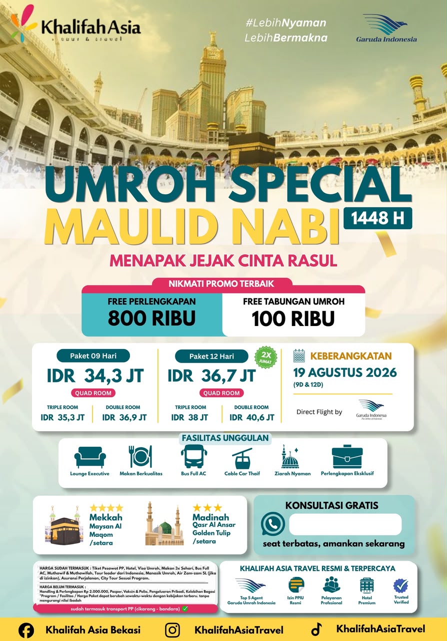 Pendaftaran Umroh Maulid Nabi Sudah Dibuka